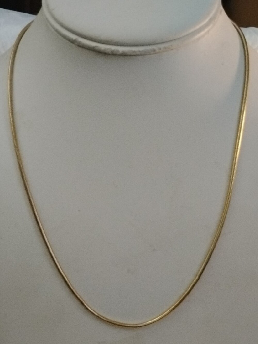 Stainless Steel Gold-plated Snake Chain Necklace 20"